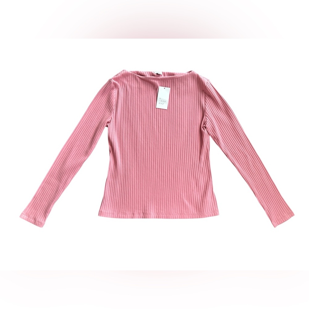 A New Day Pink Ribbed Long Sleeve Size M